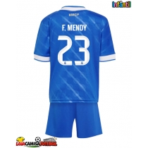 Camisa de Futebol Real Madrid Ferland Mendy #23 Equipamento Alternativo Infantil 2025-26 Manga Curta (+ Calças curtas)